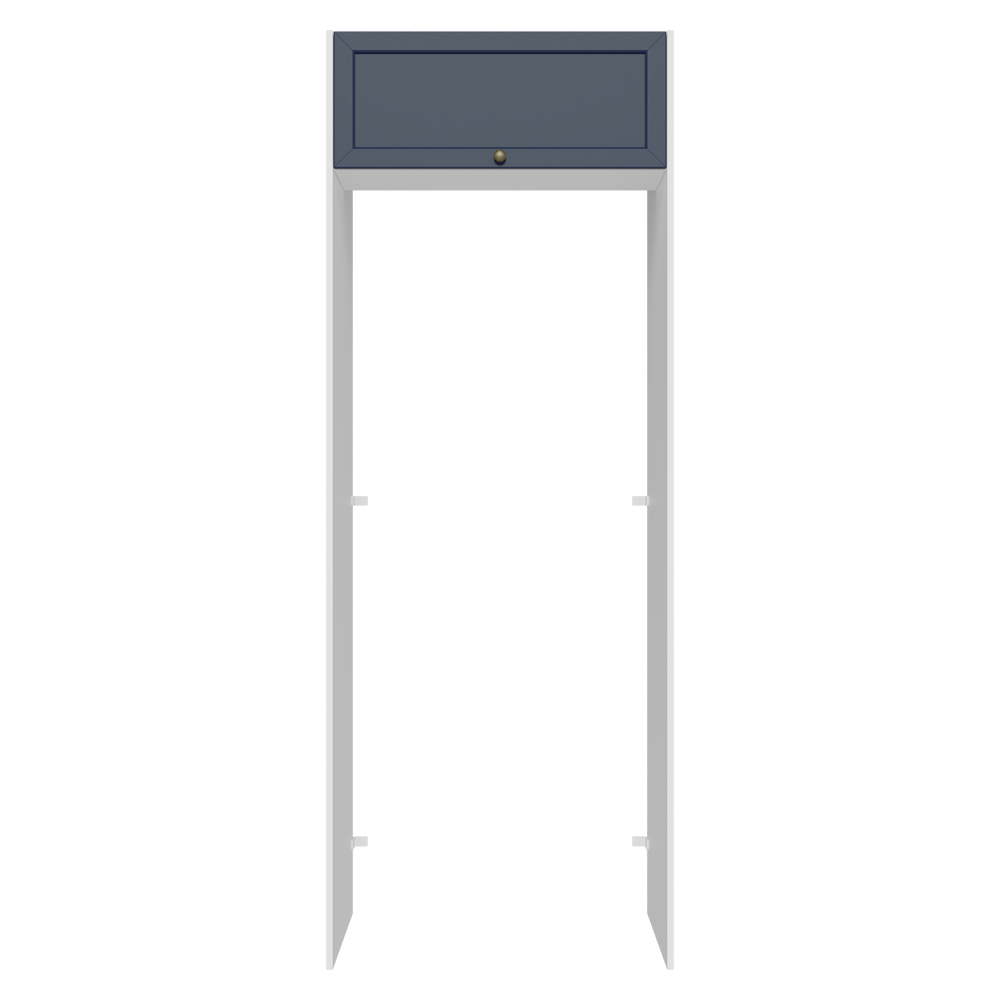 Mueble para empotrar Heladera 83 cm 1 Puerta Rebatible Blanco/Azul Vik Madesa