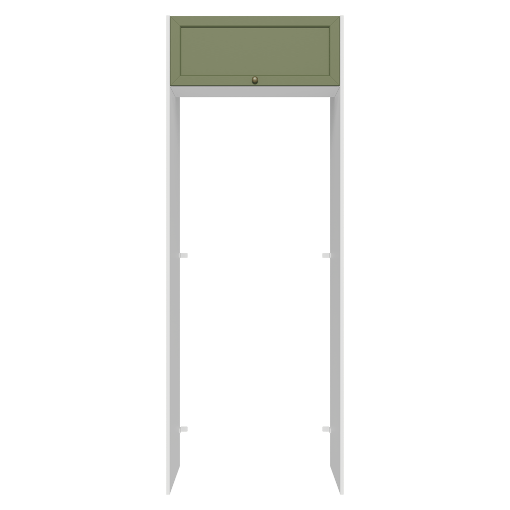 Mueble para empotrar Heladera 83 cm 1 Puerta Rebatible Blanco/Verde Vik Madesa