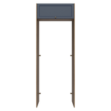 Mueble para empotrar Heladera 83 cm 1 Puerta Rebatible Marrón/Azul Vik Madesa