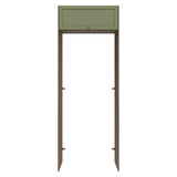 Mueble para empotrar Heladera 83 cm 1 Puerta Rebatible Marrón/Verde Vik Madesa