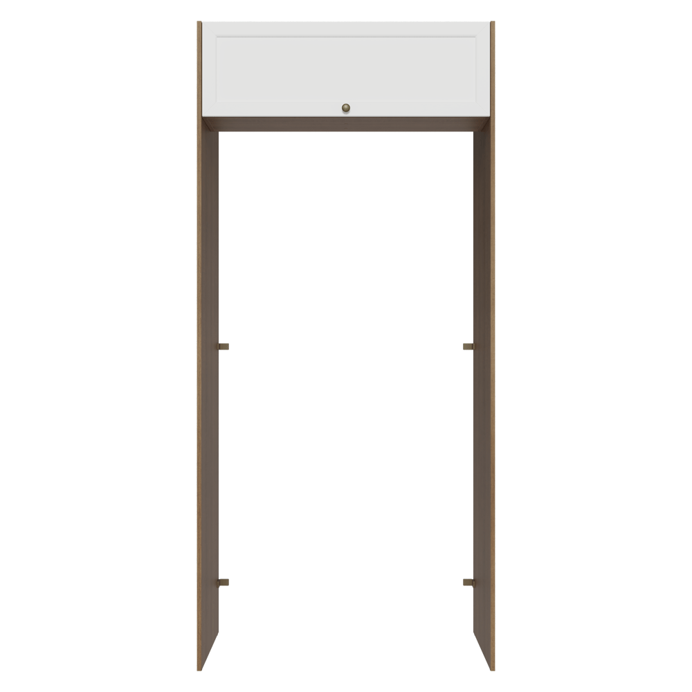 Mueble para empotrar Heladera 103 cm 1 Puerta Abatible Marrón/Blanco Vik Madesa