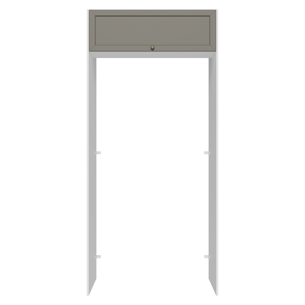Mueble para empotrar Heladera 103 cm 1 Puerta Abatible Blanco/Gris Vik Madesa