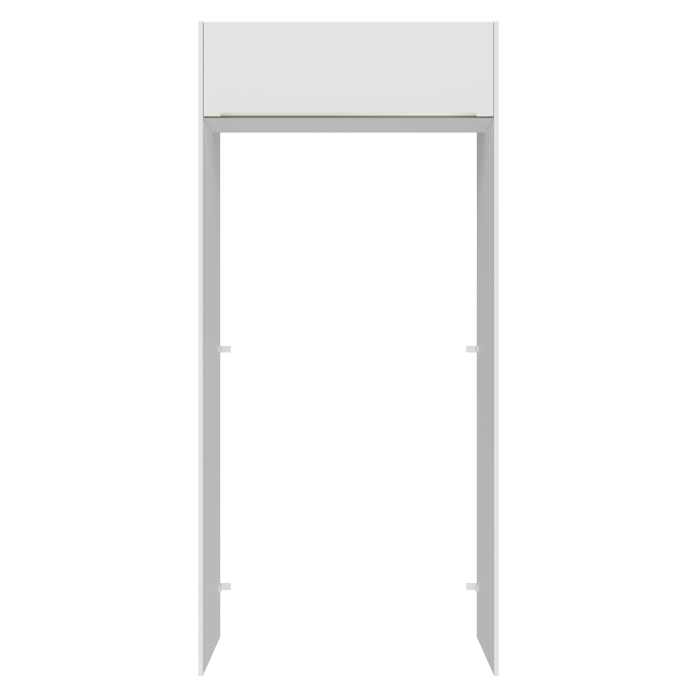 Mueble para empotrar Heladera 103 cm 1 Puerta Abatible Blanco Aterciopelado Lux Madesa