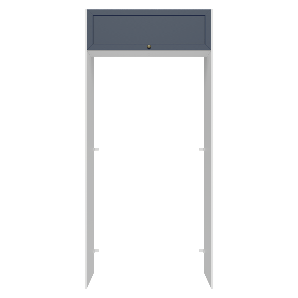 Mueble para empotrar Heladera 103 cm 1 Puerta Abatible Blanco/Azul Vik Madesa
