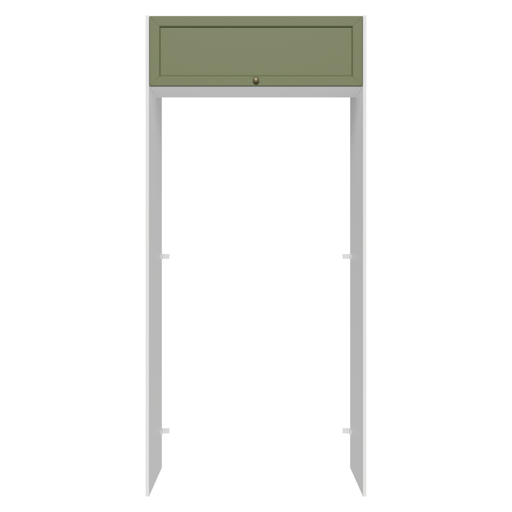 Mueble para empotrar Heladera 103 cm 1 Puerta Abatible Blanco/Verde Vik Madesa