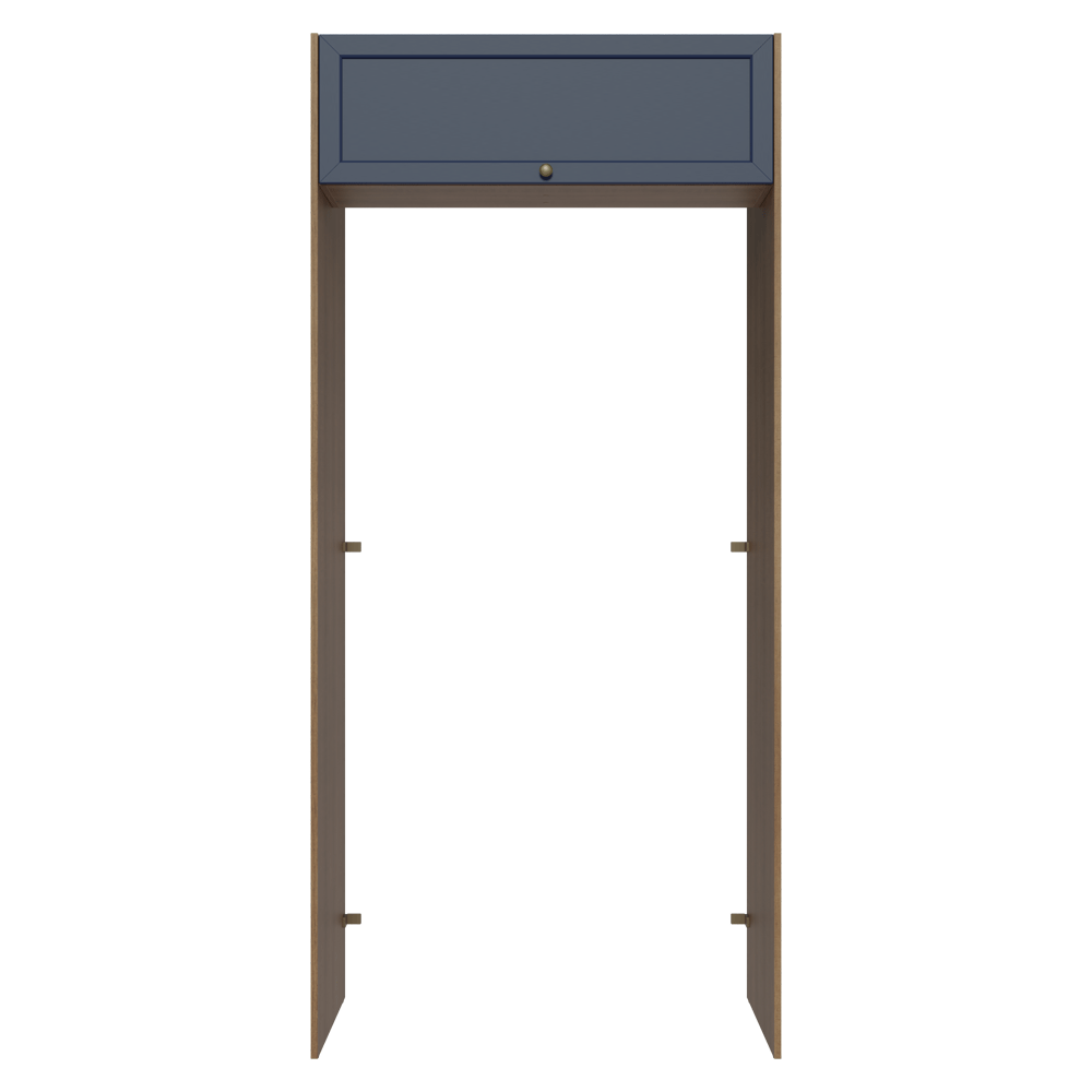 Mueble para empotrar Heladera 103 cm 1 Puerta Abatible Marrón/Azul Vik Madesa