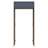 Mueble para empotrar Heladera 103 cm 1 Puerta Abatible Marrón/Azul Vik Madesa