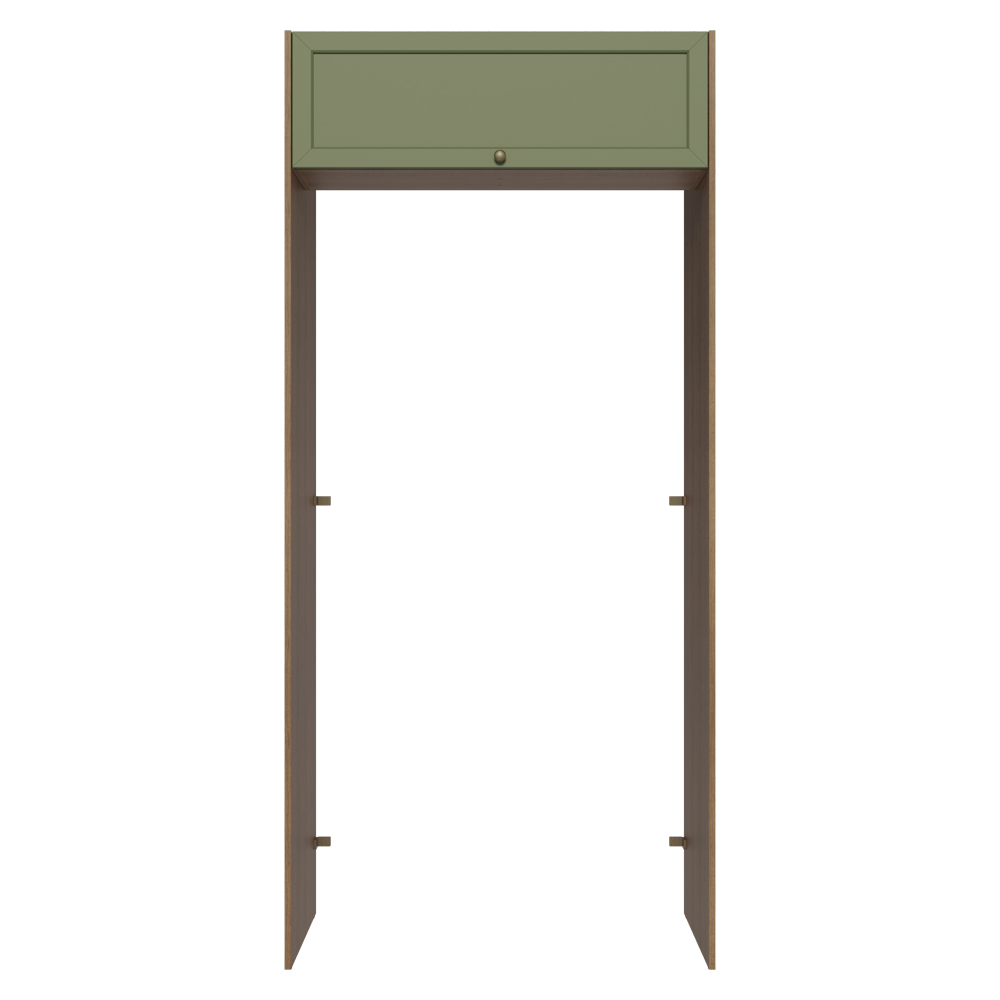 Mueble para empotrar Heladera 103 cm 1 Puerta Abatible Marrón/Verde Vik Madesa