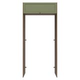 Mueble para empotrar Heladera 103 cm 1 Puerta Abatible Marrón/Verde Vik Madesa