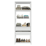 Placard Abierto Madesa Valencia 2 Cajones 4 Niveles 0.70 m x 1.80 m Blanco