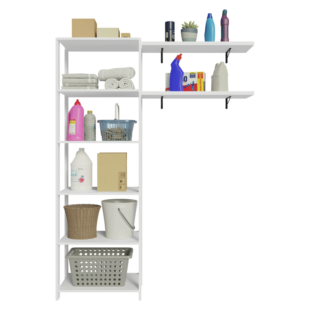 Estante con Repisas para Lavadero 139 cm Blanco