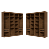 Placard Closet Esquinero 522 cm 8 Cajones Marrón Venus Madesa
