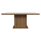 Juego de Comedor con Tapa de Madera 6 Sillas Marrón/Blanco/Silver Grasse Madesa