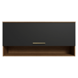 Alacena 105 cm 1 Puerta Rebatible Marrón/Negro Lille Madesa