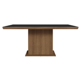 Juego de Comedor con Tapa de Madera 6 Sillas Marrón/Negro/Oxford Grasse Madesa