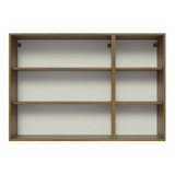 Alacena Cocina 120 cm 3 Puertas Marrón/Gris Lux Madesa