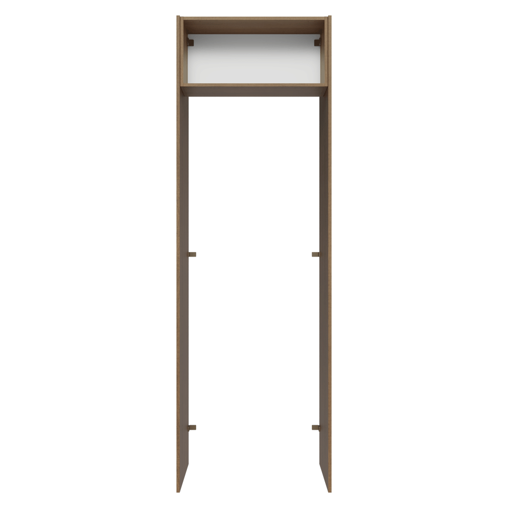 Mueble para empotrar Heladera 73 cm 1 Puerta Abatible Marrón/Blanco Stella Madesa