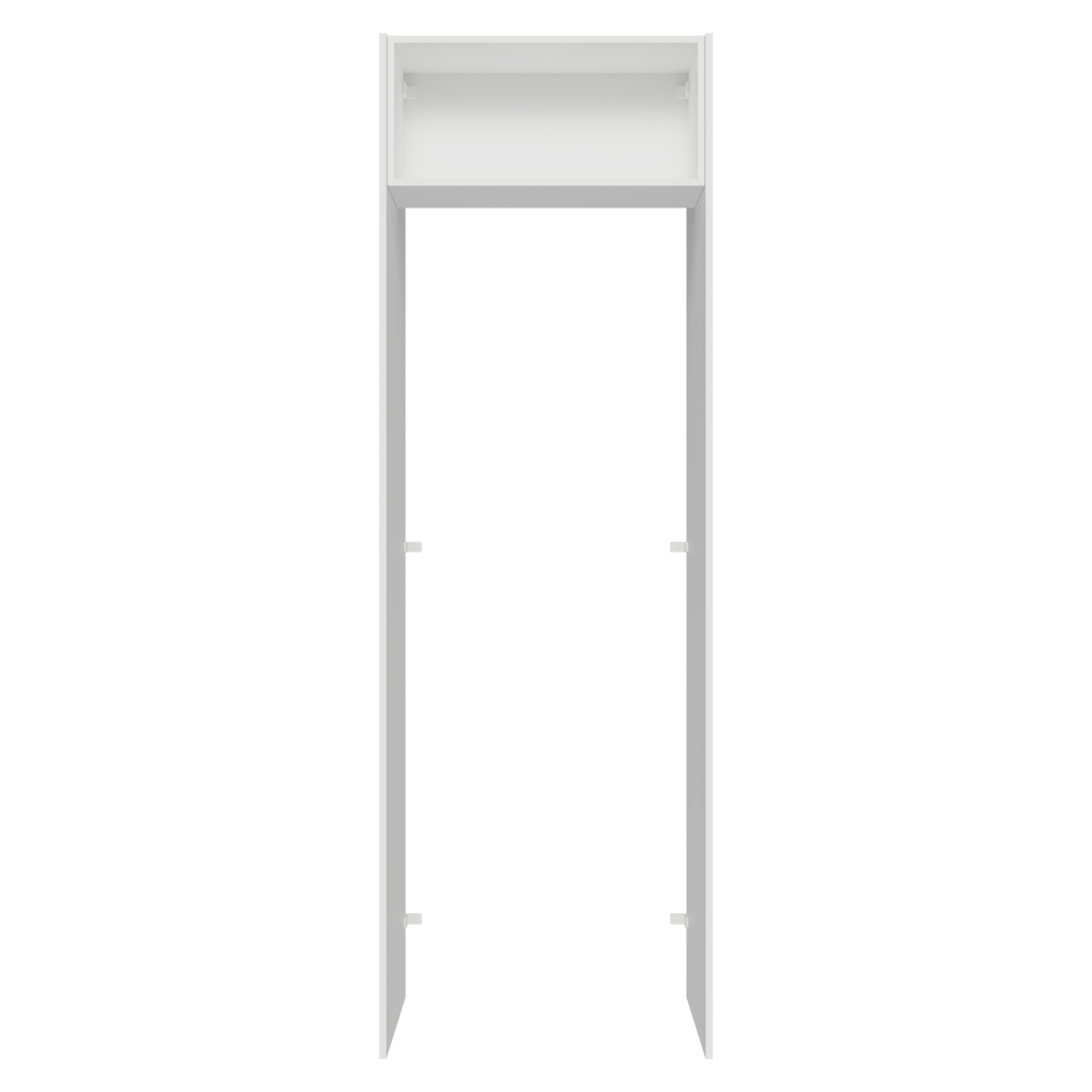 Mueble para empotrar Heladera 73 cm 1 Puerta Abatible Blanco/Marrón Stella Madesa