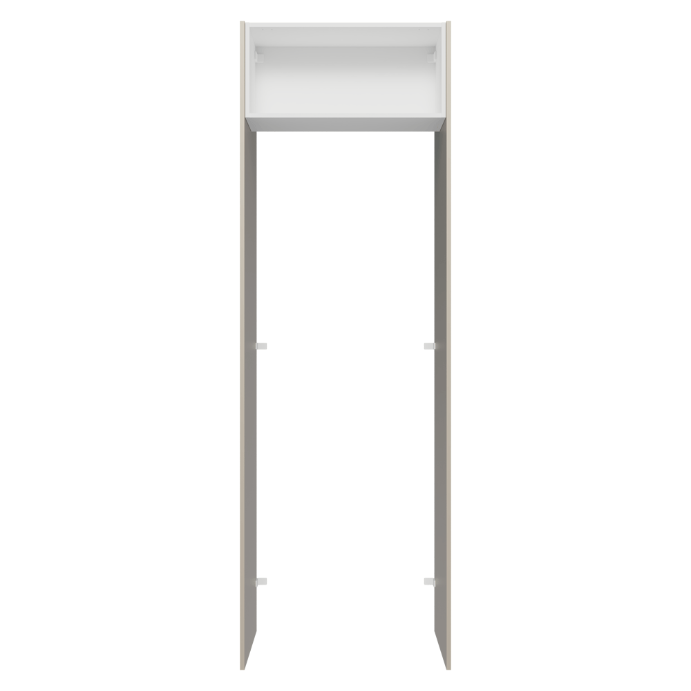 Mueble para empotrar Heladera 73 cm 1 Puerta Abatible Crema/Blanco/Crema Agata Madesa