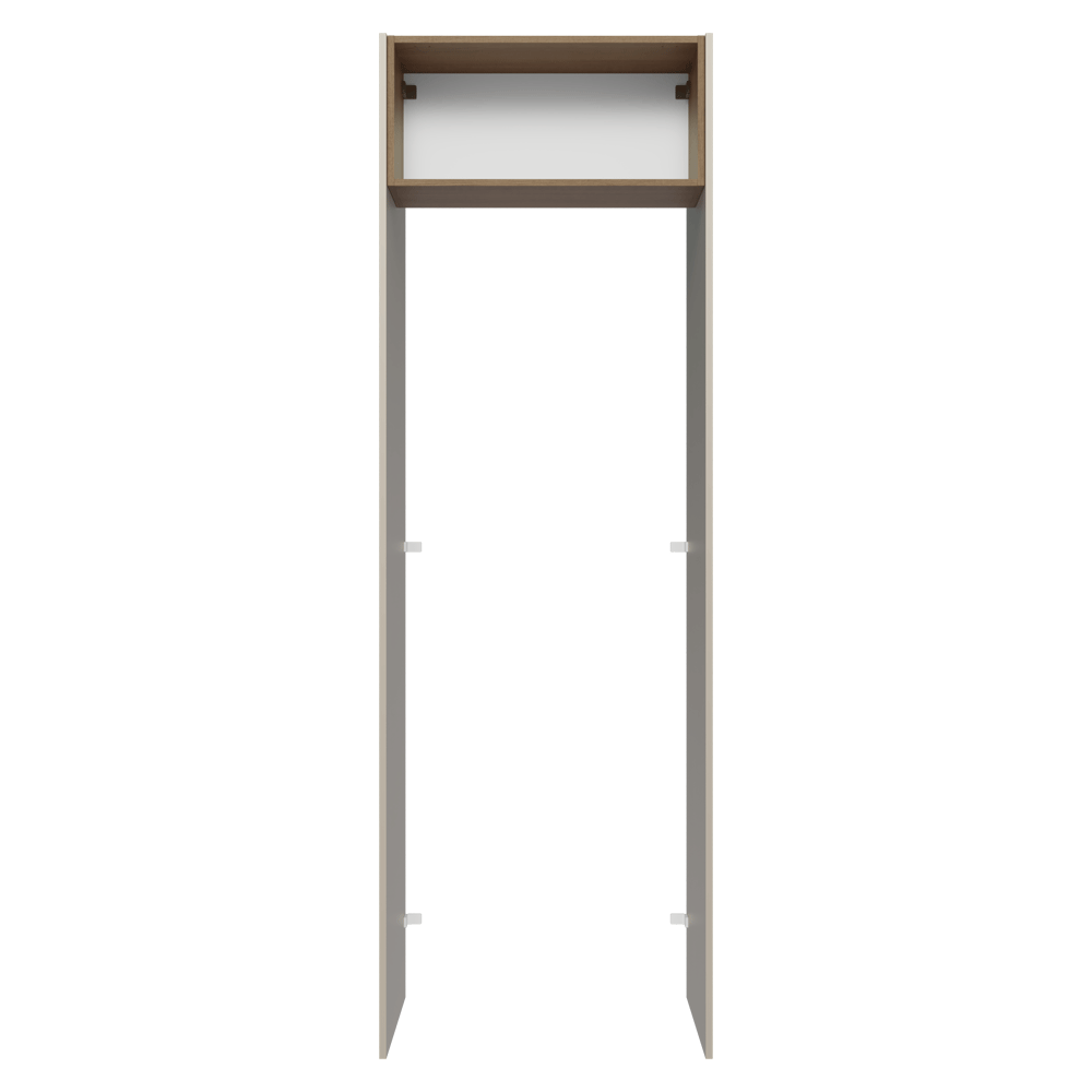 Mueble para empotrar Heladera 73 cm 1 Puerta Abatible Crema/Marrón/Crema Agata Madesa