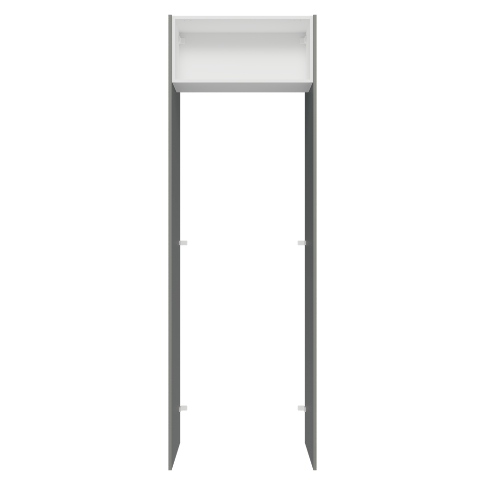 Mueble para empotrar Heladera 73 cm 1 Puerta Abatible  Gris/Blanco/Gris Agata Madesa