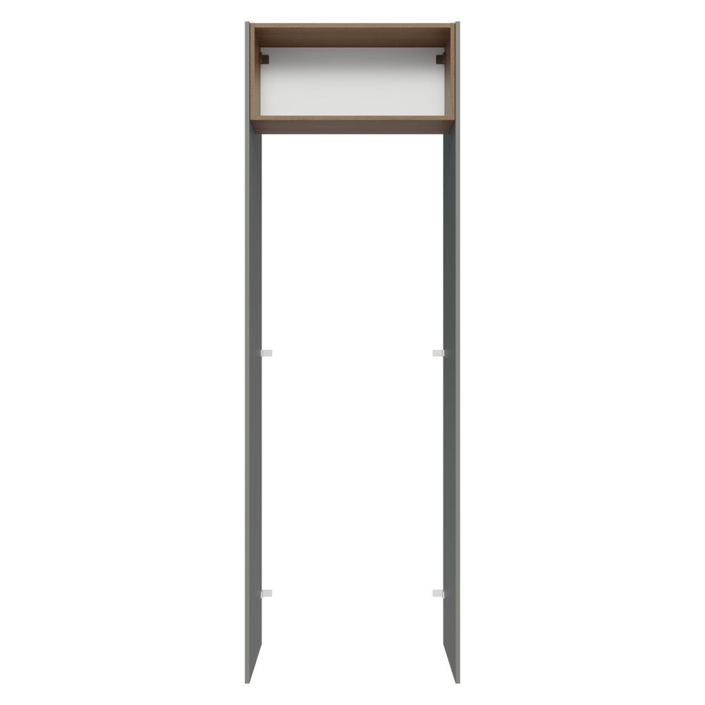 Mueble para empotrar Heladera 73 cm 1 Puerta Abatible Gris/Marrón/Gris Agata Madesa