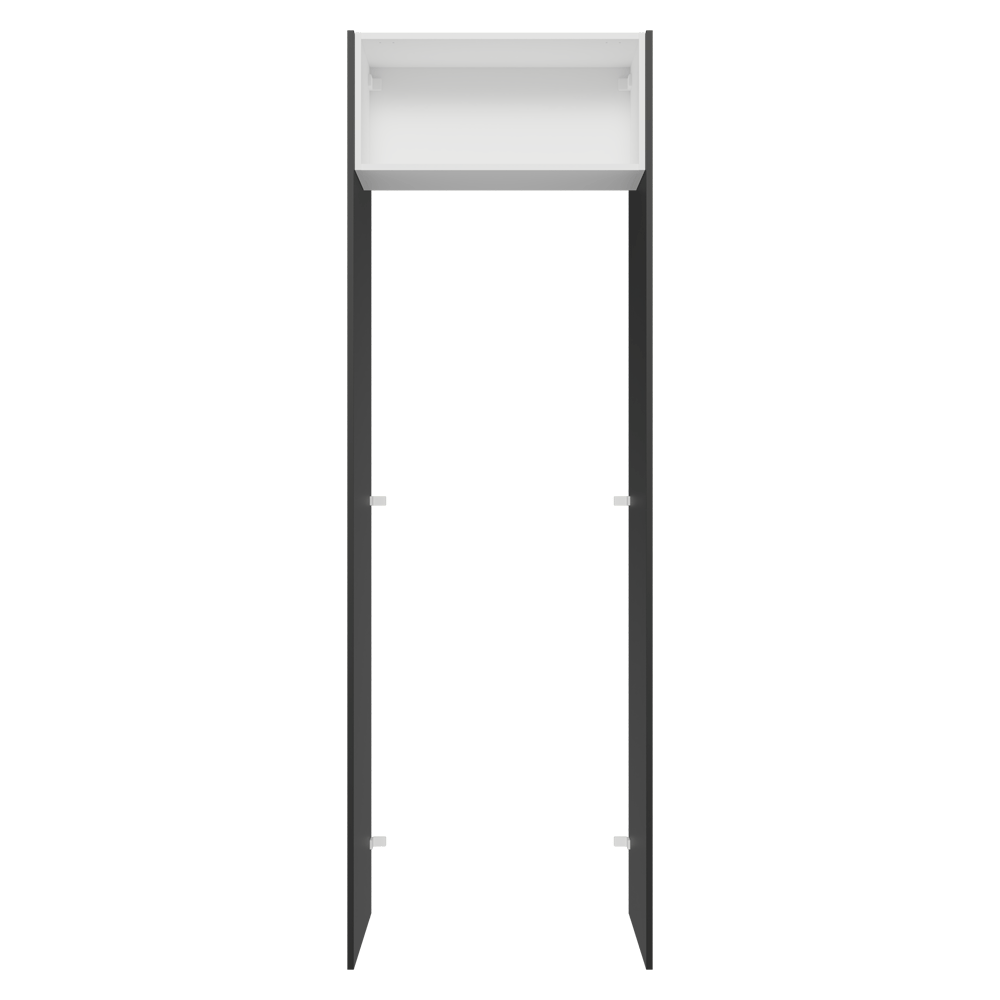 Mueble para empotrar Heladera 73 cm 1 Puerta Abatible Negro/Blanco/Negro Agata Madesa