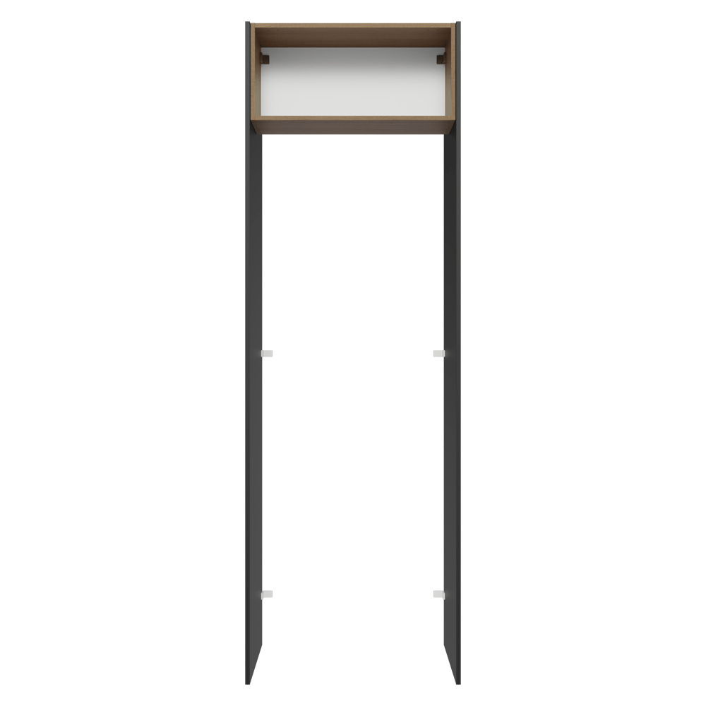 Mueble para empotrar Heladera 73 cm 1 Puerta Abatible Negro/Marrón/Negro Agata Madesa