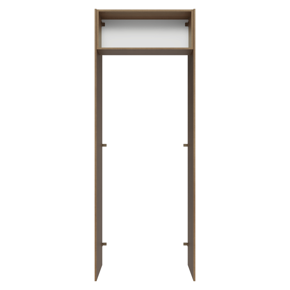 Mueble para empotrar Heladera 83 cm 1 Puerta Rebatible Marrón/Crema Agata Madesa