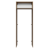 Mueble para empotrar Heladera 83 cm 1 Puerta Rebatible Marrón/Negro Glamy Madesa