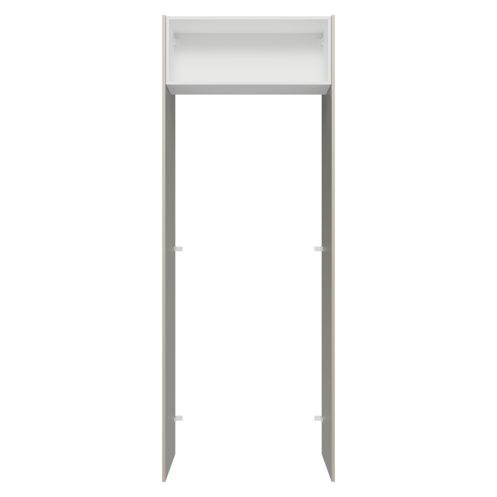 Mueble para empotrar Heladera 83 cm 1 Puerta Rebatible Crema/Blanco/Crema Agata Madesa