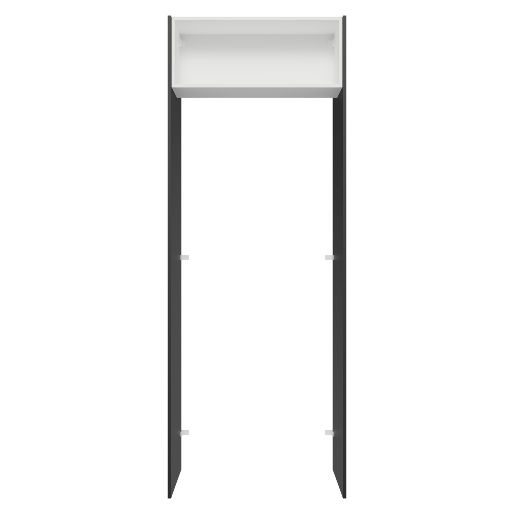 Mueble para empotrar Heladera 83 cm 1 Puerta Rebatible Negro/Blanco/Negro Agata Madesa