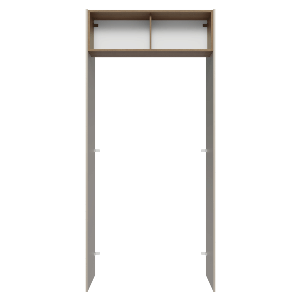 Mueble para empotrar Heladera 103 cm 1 Puerta Abatible Crema/Marrón/Crema Agata Madesa