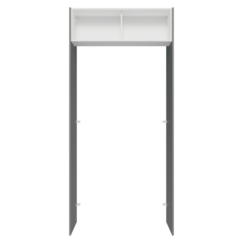 Mueble para empotrar Heladera 103 cm 1 Puerta Abatible Gris/Blanco/Gris Agata Madesa