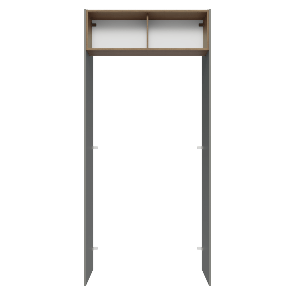 Mueble para empotrar Heladera 103 cm 1 Puerta Abatible Gris/Marrón/Gris Agata Madesa