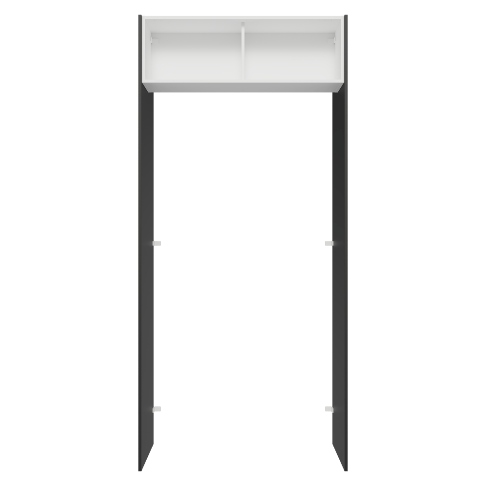 Mueble para empotrar Heladera 103 cm 1 Puerta Abatible Negro/Blanco/Negro Agata Madesa