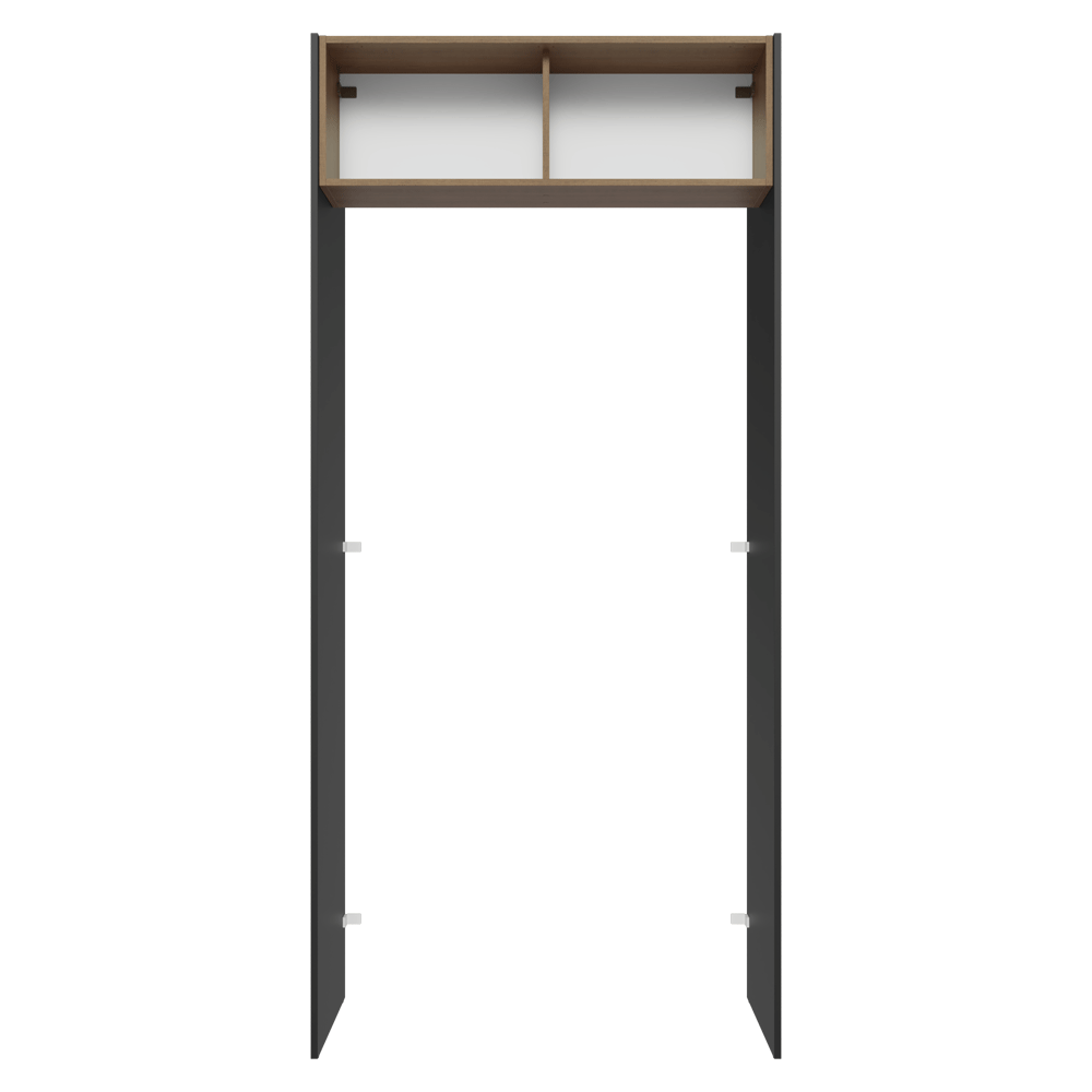 Mueble para empotrar Heladera 103 cm 1 Puerta Abatible Negro/Marrón/Negro Agata Madesa