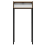 Mueble para empotrar Heladera 103 cm 1 Puerta Abatible Negro/Marrón/Negro Glamy Madesa