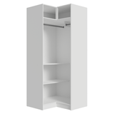 Placard Modulado de Esquina 190 cm 2 Puertas Neo Blanco