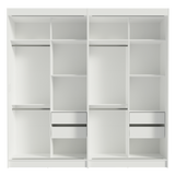 Conjunto 2 Placares 4 Puertas Corredizas Blanco Tokio Madesa