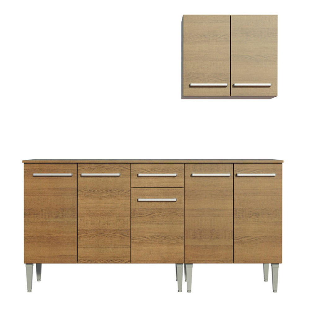 Combo de Cocina 169cm Emilly Free Madesa 01 - Marrón