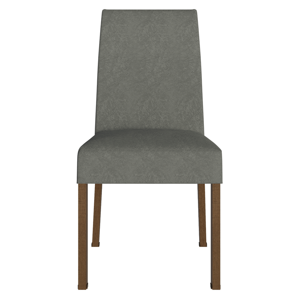 Juego de Comedor con Tapa de Madera 6 Sillas Marrón/Negro/Silver Grasse Madesa