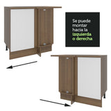 Bajo Mesada 94 cm Sin cajones 1 Puerta Stella Marrón/Blanco
