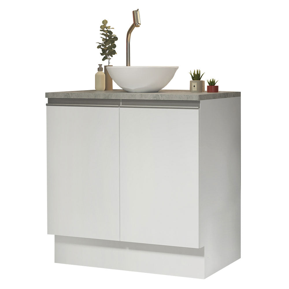 Vanitory para Baño 80cm 2 Puertas Blanco