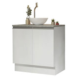 Vanitory para Baño 80cm 2 Puertas Blanco