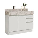 Vanitory para Baño 120cm 2 Puertas 3 Cajones Blanco