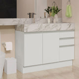 Vanitory para Baño 120cm 2 Puertas 3 Cajones Blanco