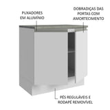 Vanitory para Baño 80cm 2 Puertas Blanco