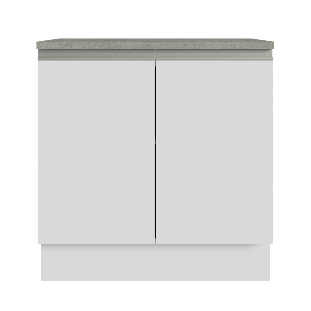 Vanitory para Baño 80cm 2 Puertas Blanco