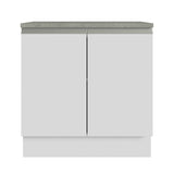 Vanitory para Baño 80cm 2 Puertas Blanco